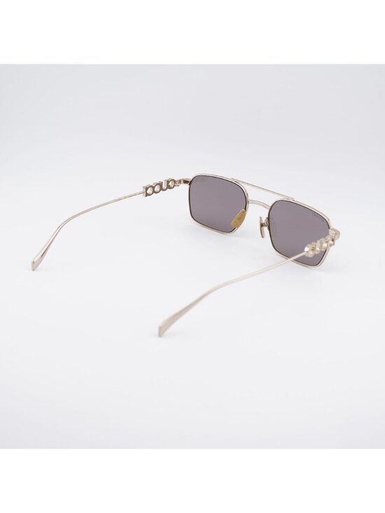 Gucci GG1804S 003 Sunglasses Gold Rectangle Frame, Brown Lenses main image 9